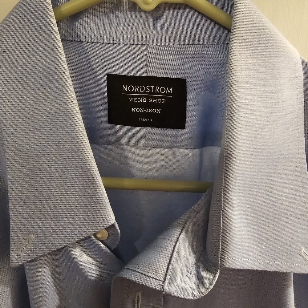 Nordstrom mens blue dress shirt